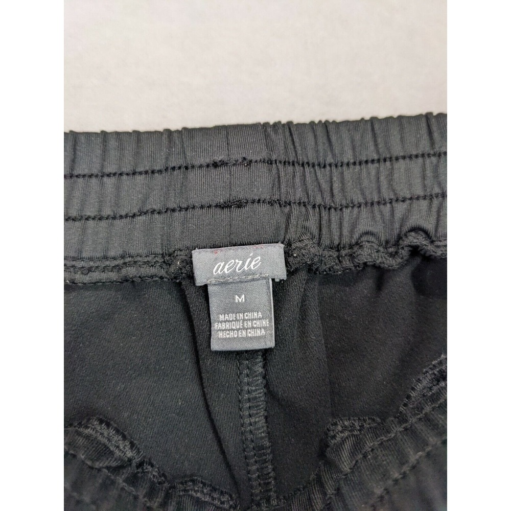 Aerie Womens Athletic Pants Size M Polyester Blend Black - Picture 3 of 8